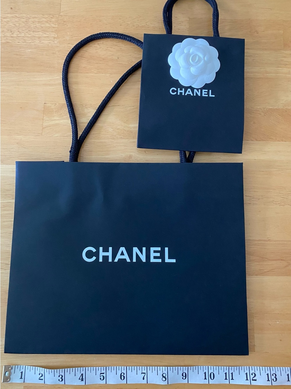 CHANEL Black Paper Shopping Bags - Picture 6 of 7